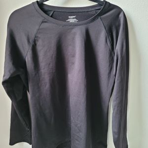 ClimateRight Cuddl Duds Long Sleeve Fleece Lined Shirt, Size XL, Black